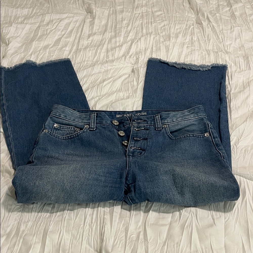 Michael Kors Women's Dark Blue Ankle Jeans